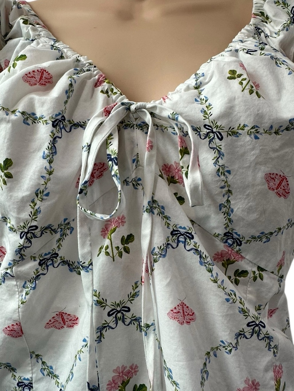 Hill House Home Zuri Top Butterfly Trellis Top sz L - Picture 4 of 9
